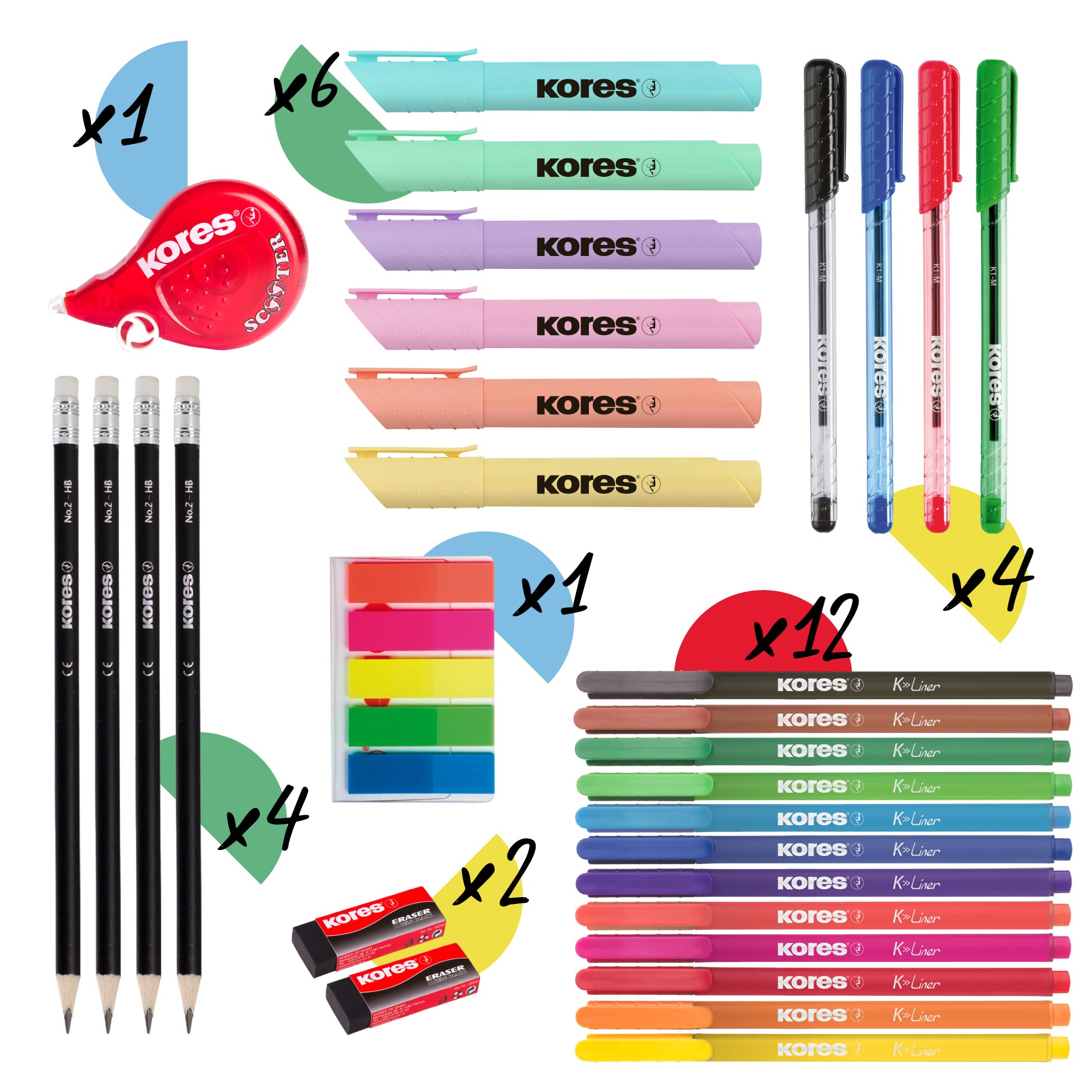 kores-kolores-sch-ler-set-11022-schreibwaren-set-im-koffer-7-teilig image 2