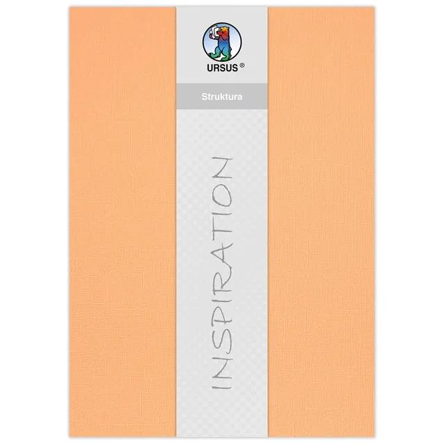 ursus-80010004-bastelkarton-struktura-basic-1-papaya-220-g-qm-23-x-33-cm-5-blatt image 1