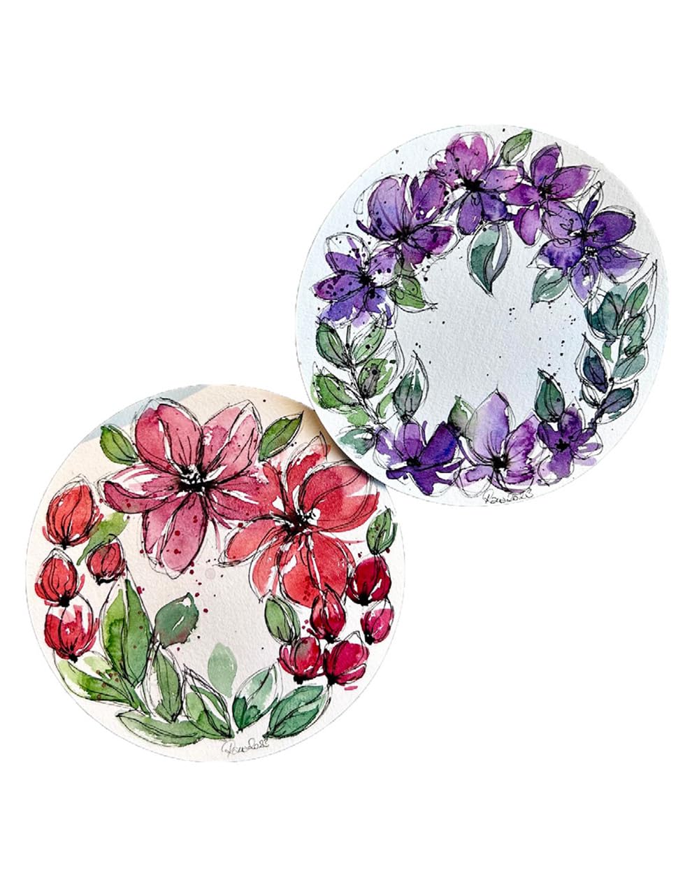 hahnem-hle-round-watercolour-paper-rund-13-cm-300-g-m-30-blatt-in-metallbox image 4