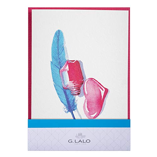 lalo-korrespondenz-set-fantaisie-doppelkarte-mit-umschlag-herz-mit-feder image 3