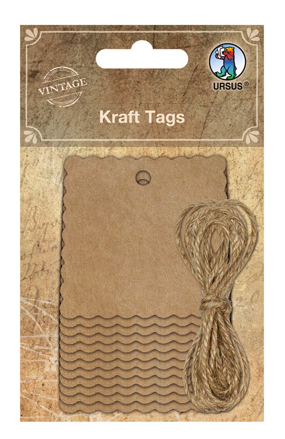 ursus-40640002-kraft-tags-eckig-mit-wellenlinie-12-geschenkanh-nger-aus-kraftpap image 1