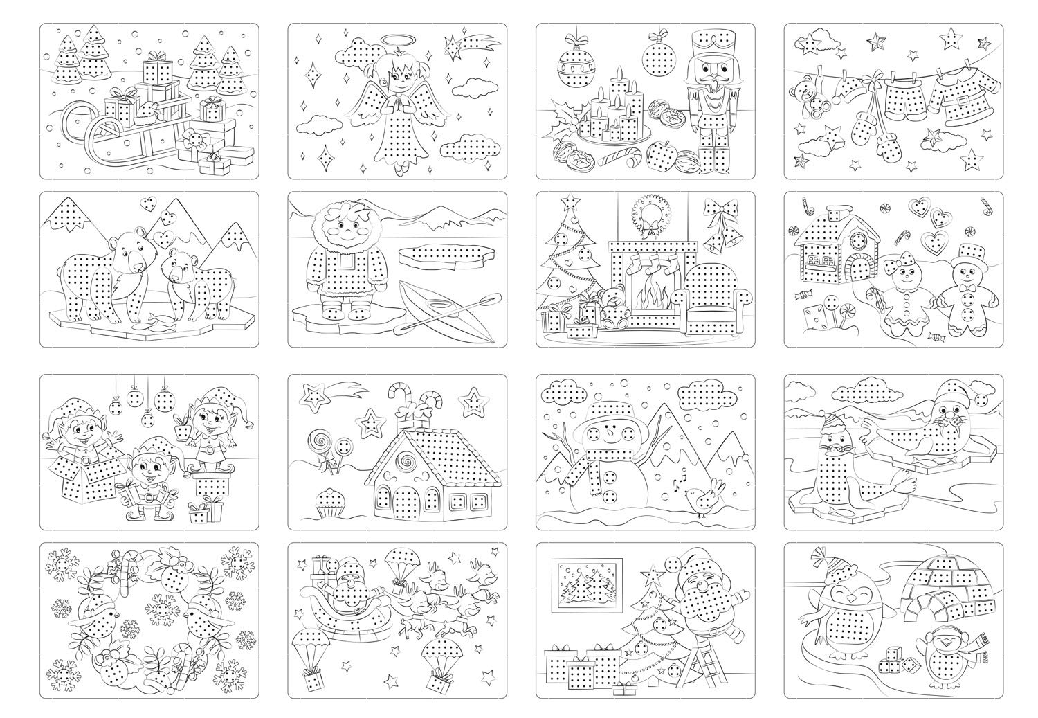 ursus-kreuzstich-vorlagen-kinder-weihnachtszeit-8-bogen-16-motive-din-a4-300-g-m image 2