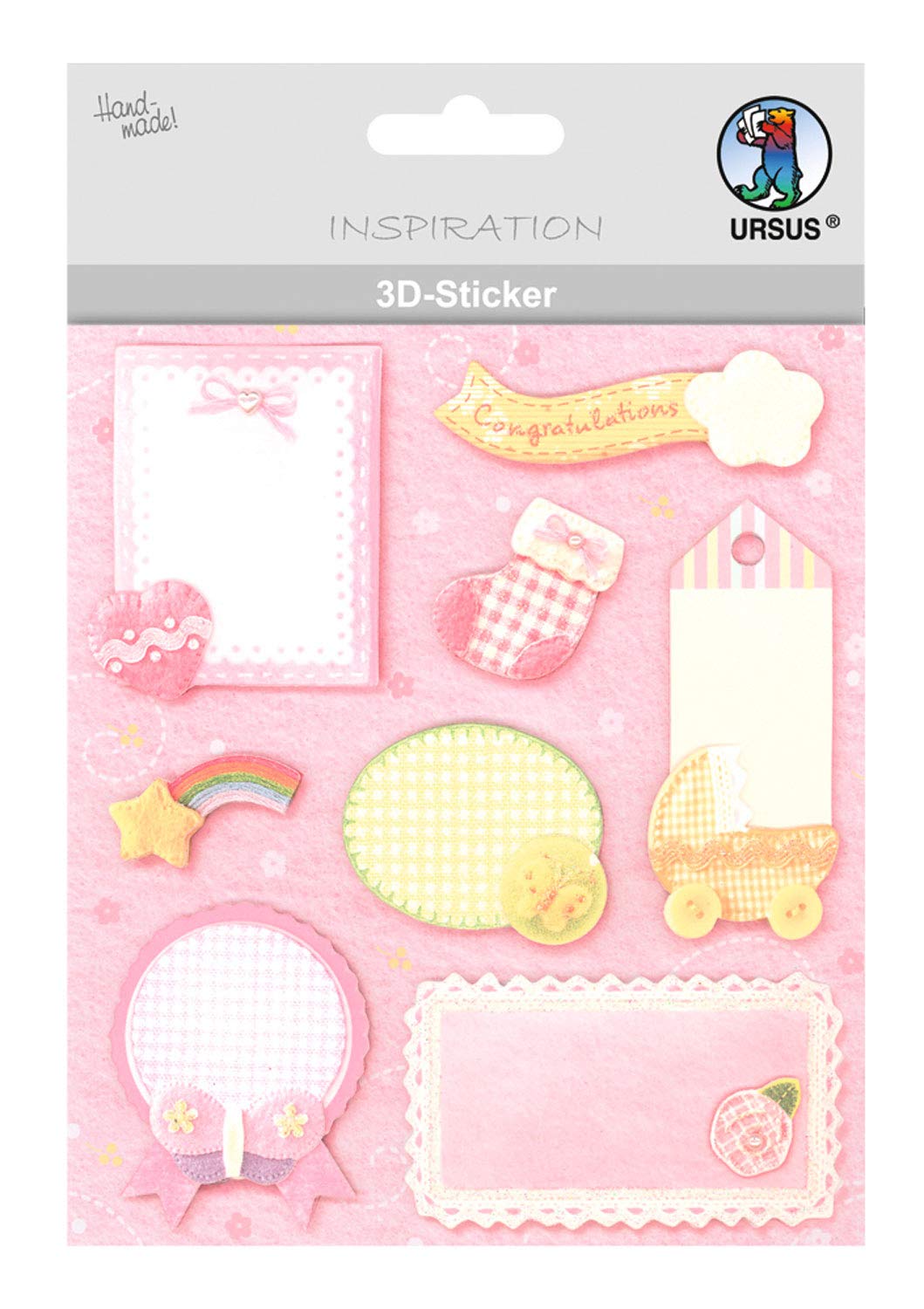 ursus-56420060-3d-sticker-baby-motiv-60-selbstklebend image 1