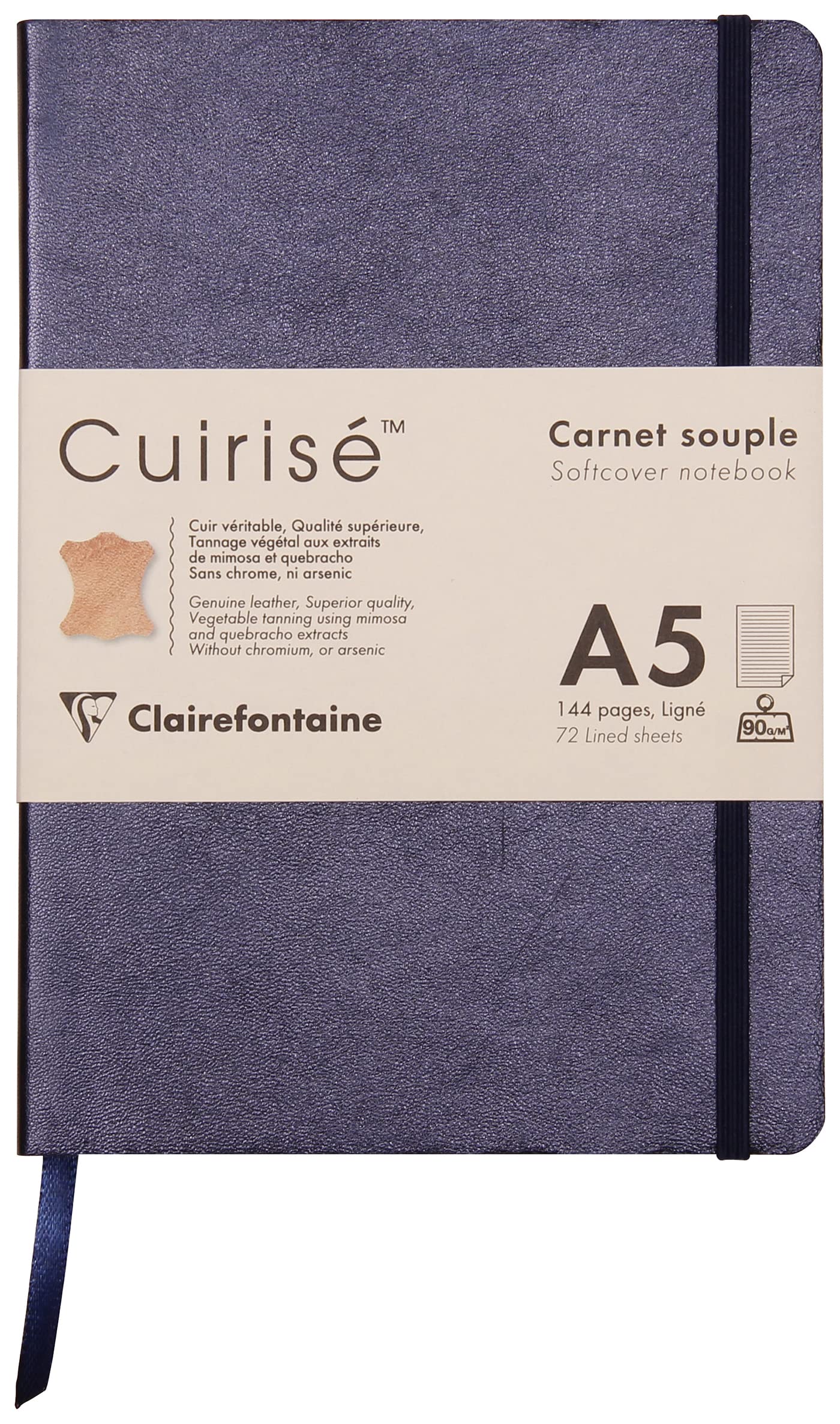 clairefontaine-age-bag-notizbuch-din-a6-kupfer-leder-softcover-blanko-144-blatt image 7