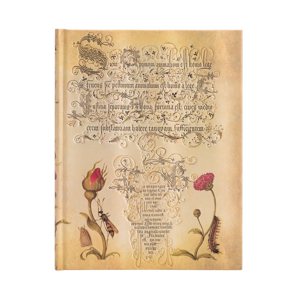 paperblanks-mira-botanica-flemish-rose-ultra-notizbuch-blanko-hardcover-mit-gumm image 1