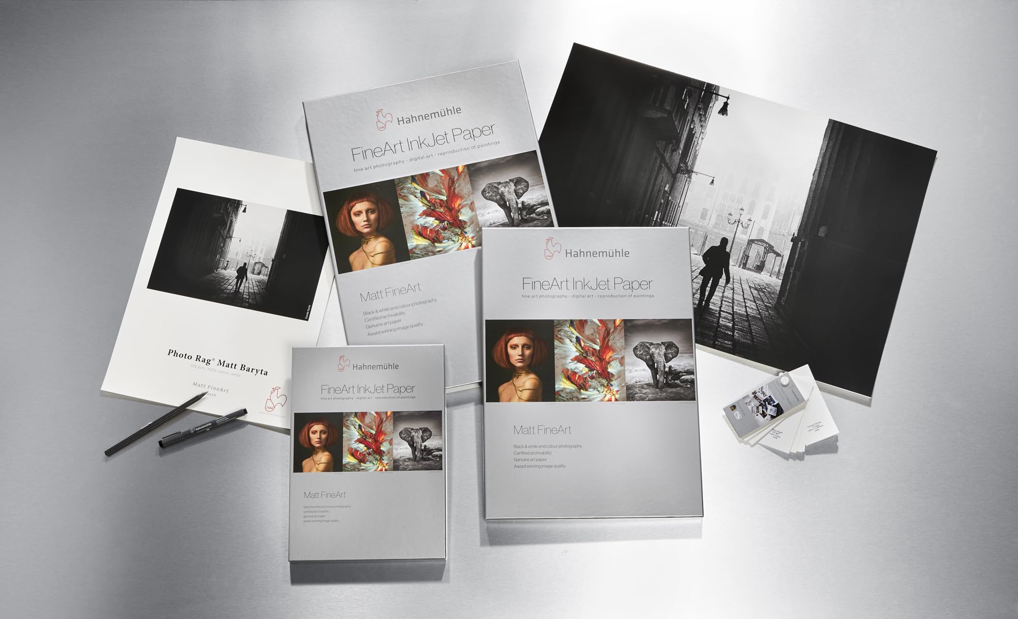 hahnem-hle-photo-rag-matt-baryta-inkjet-fotopapier-100-baumwolle-308-g-m-wei-a3- image 2