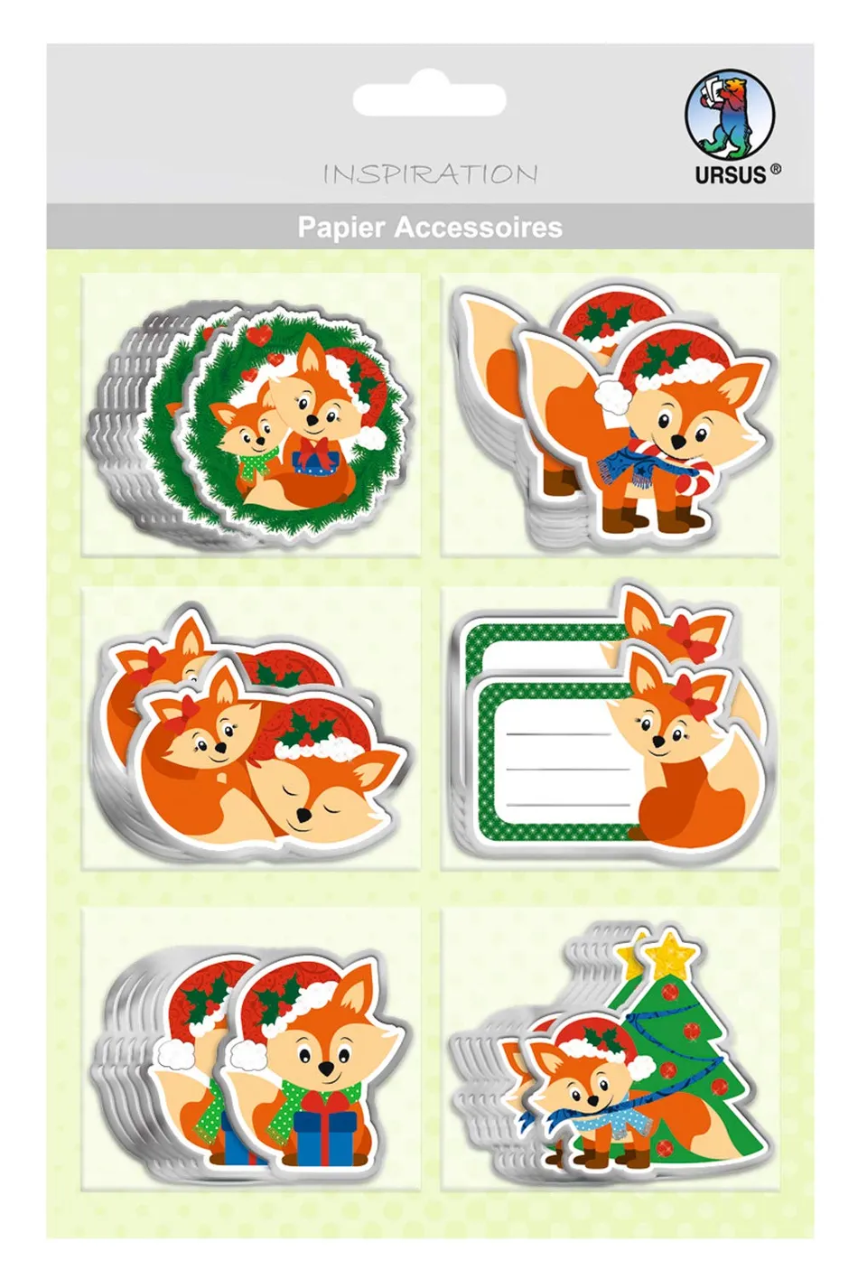 ursus-56500063-papier-accessoires-fuchs-36-st-ck-6-motive image 1