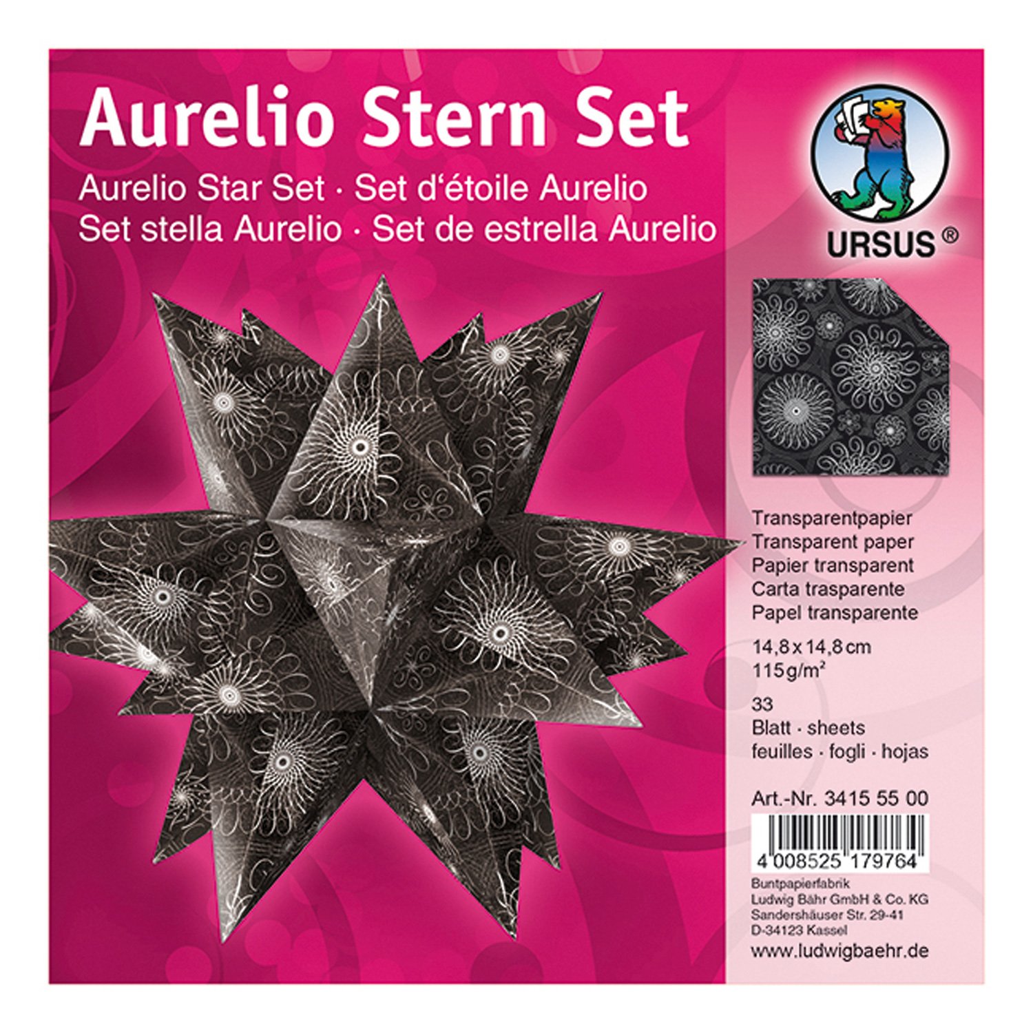 ursus-faltbl-tter-aurelio-stern-black-white-wappen-14-8-x-14-8-cm-33-blatt-trans image 7