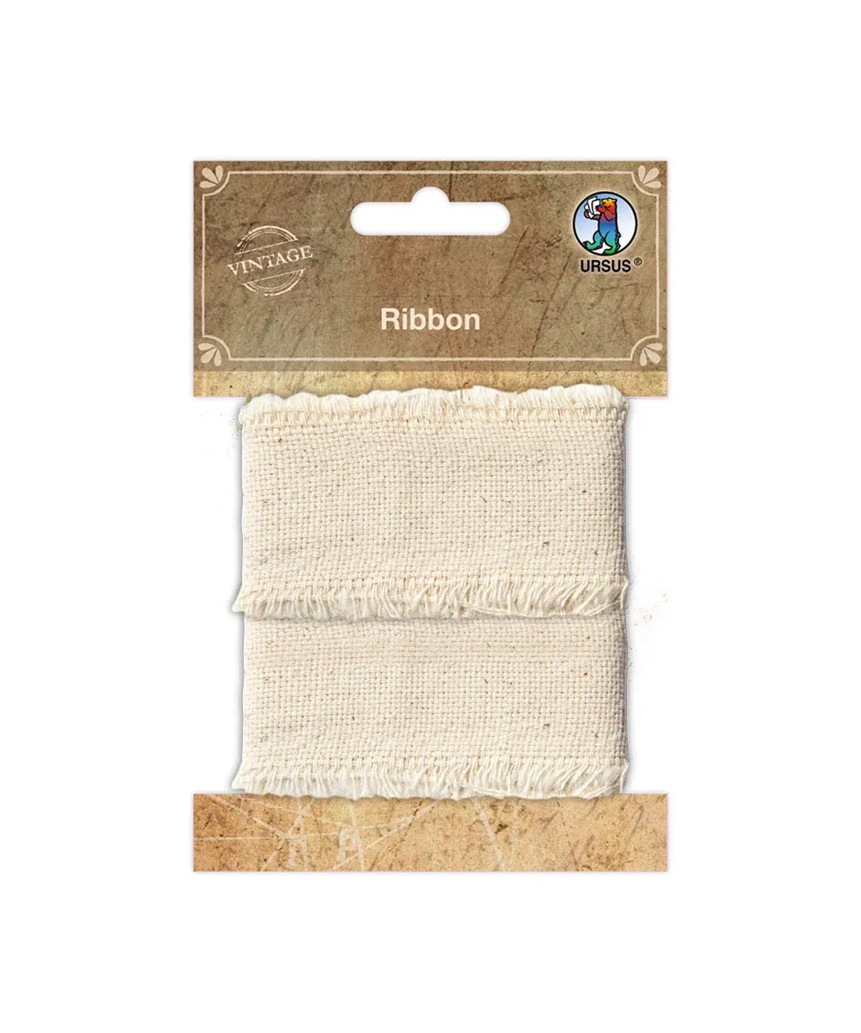 ursus-40570006-ribbon-stoffband-vintage-look-creme-ca-3-cm-x-1-m image 1