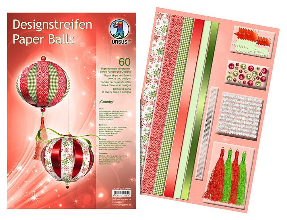 ursus-paper-balls-amelie-bastelset-f-r-8-kugeln-ca-10-cm-60-designstreifen image 6