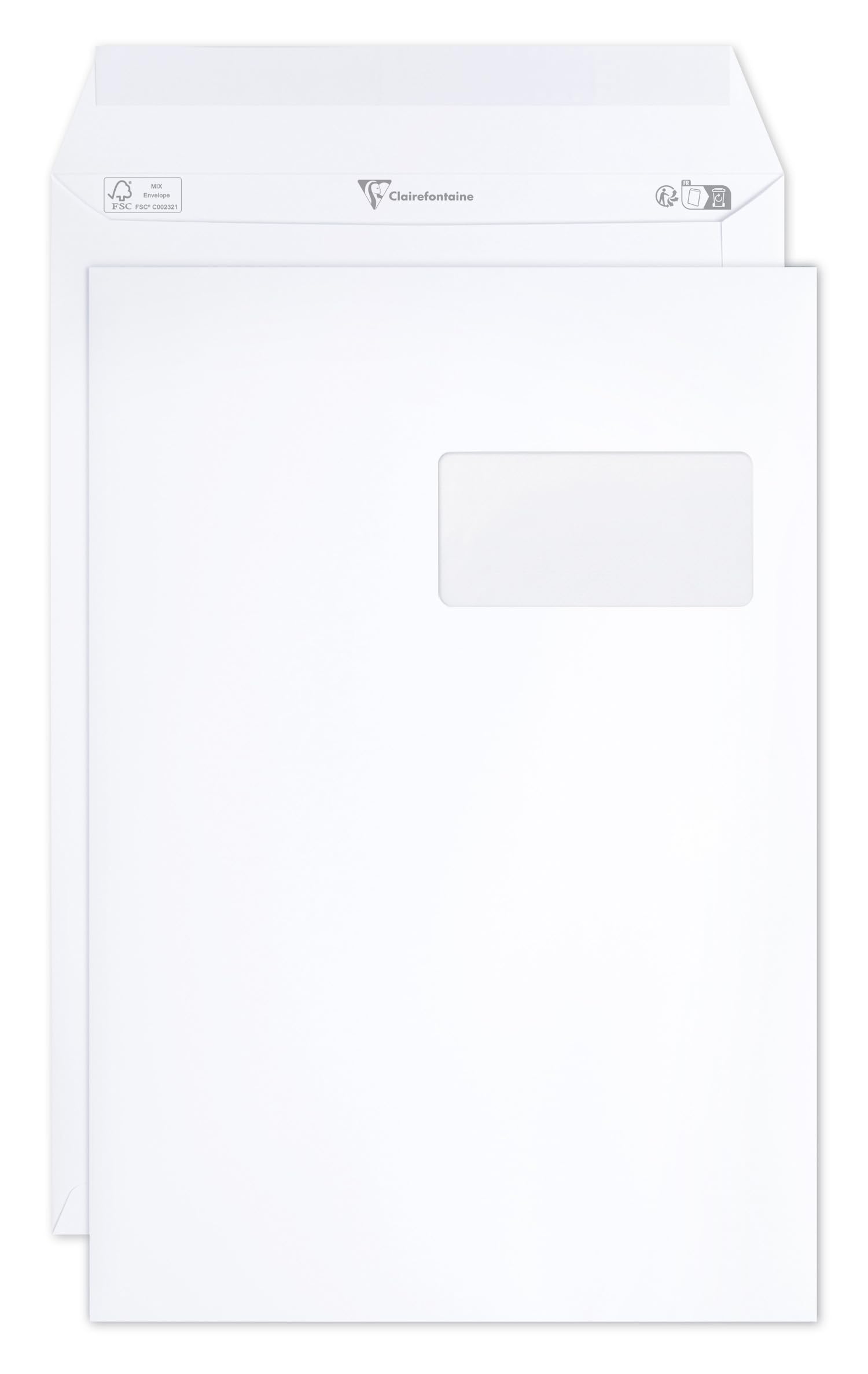 clairefontaine-10250c-versandtaschen-c4-mit-fenster-120g-wei-250-st-ck image 1
