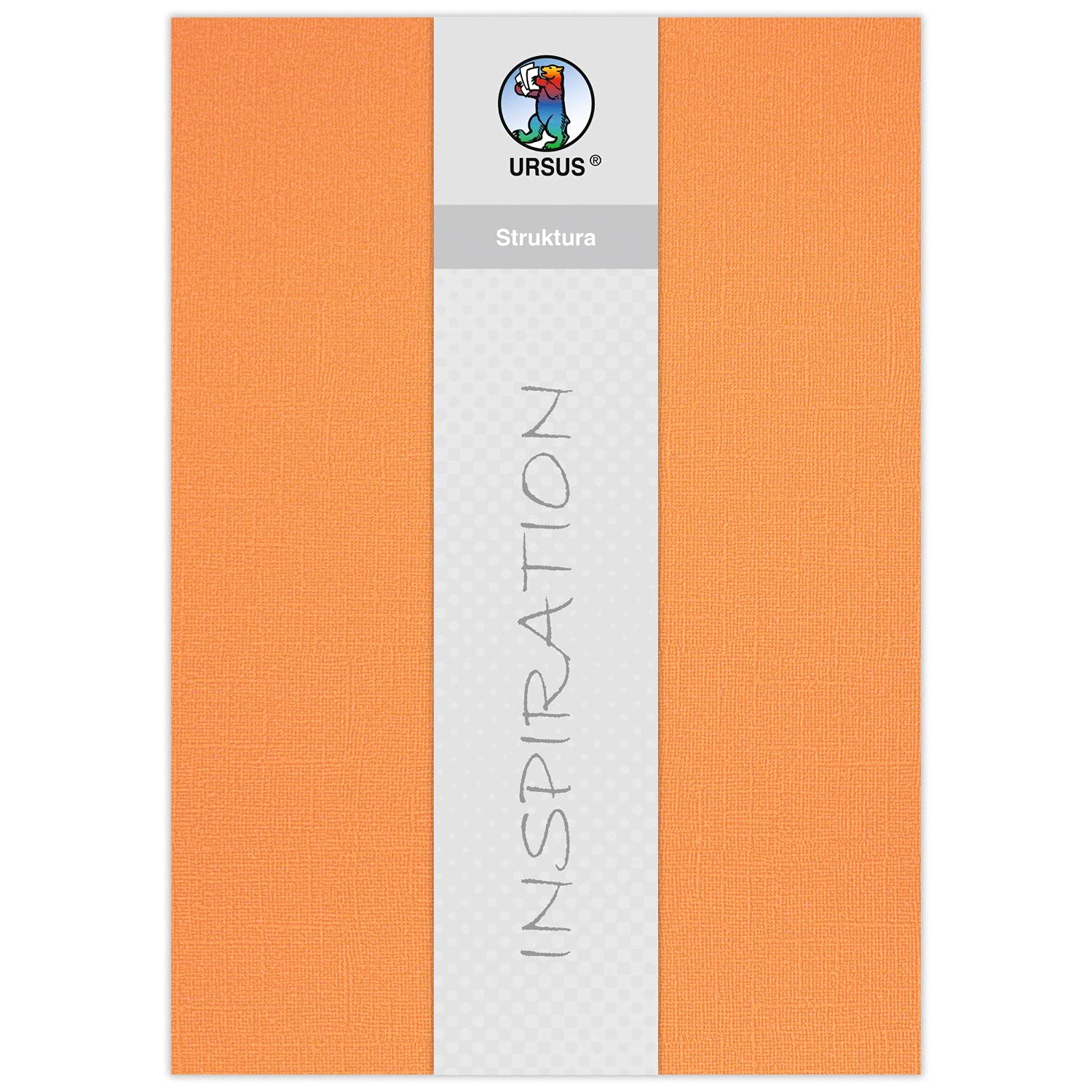 ursus-80010005-bastelkarton-struktura-basic-1-mandarine-220-g-qm-23-x-33-cm-5-bl image 1