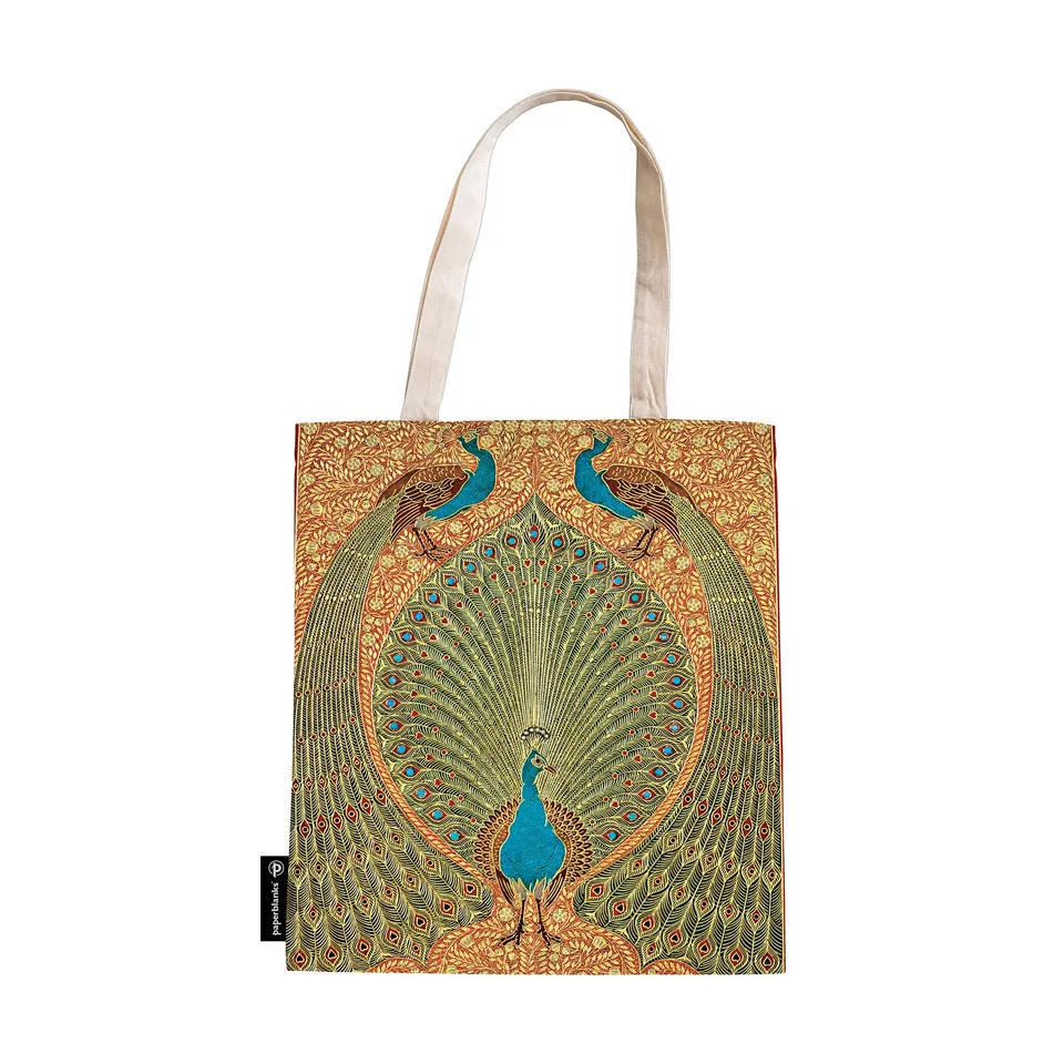 paperblanks-hafiz-s-peacocks-sangorski-sutcliffe-canvas-tasche-stoffbeutel image 1