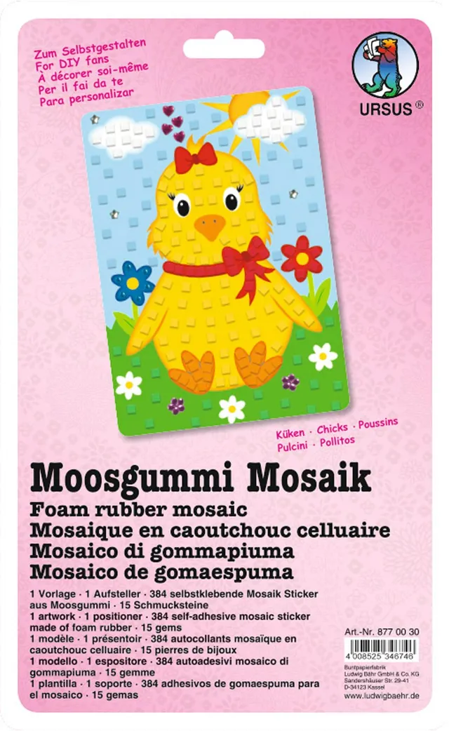 ursus-8770030-moosgummi-mosaikbild-k-ken-23x16-cm-384-sticker-set image 1