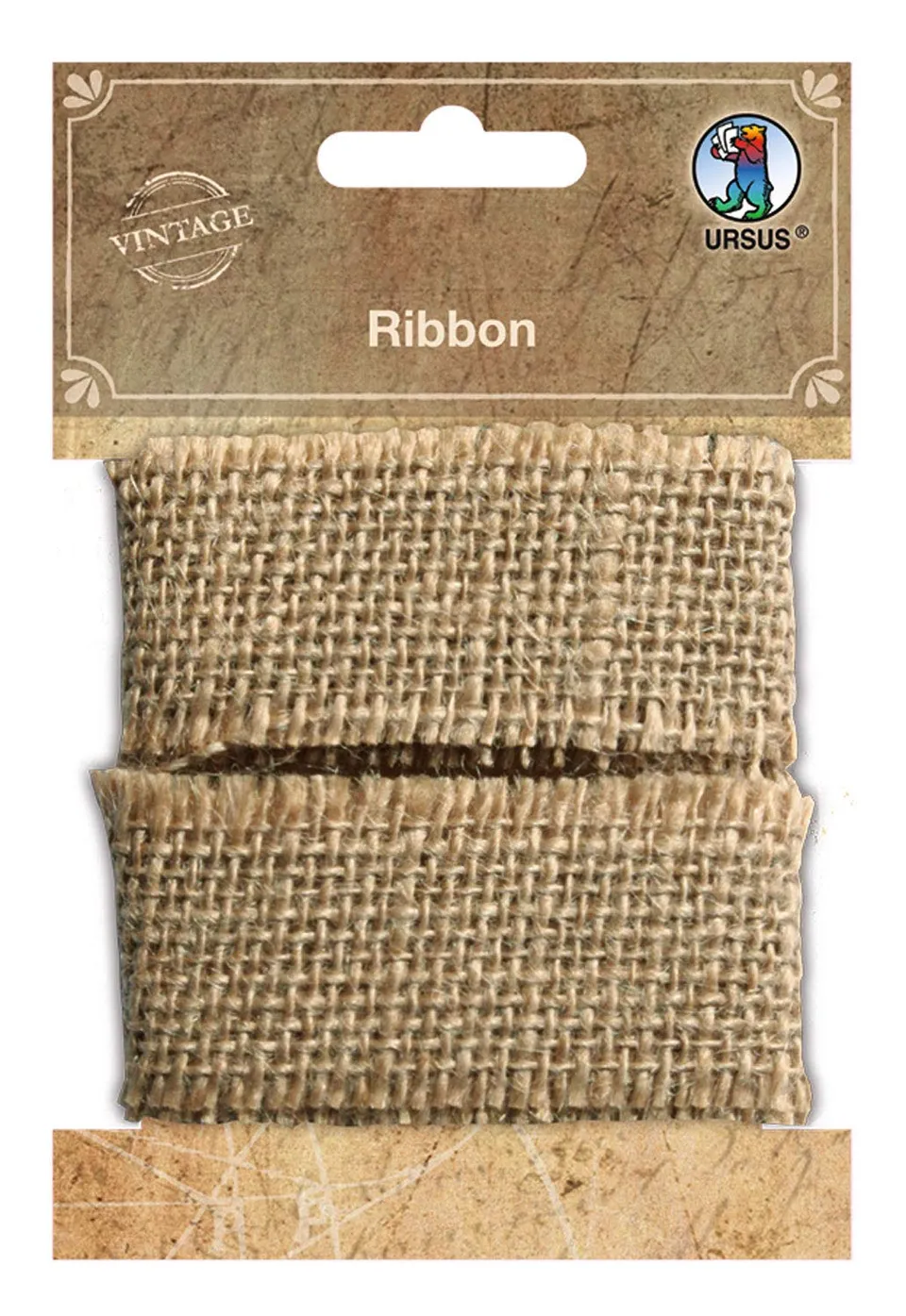 ursus-40570005-ribbon-juteband-stoffband-braun-vintage-optik-ca-3-cm-x-1-m image 1