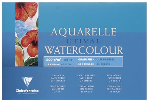 clairefontaine-etival-malblock-aquarellpapier-12-x-18-cm-25-blatt-200-g-wei-fein image 7