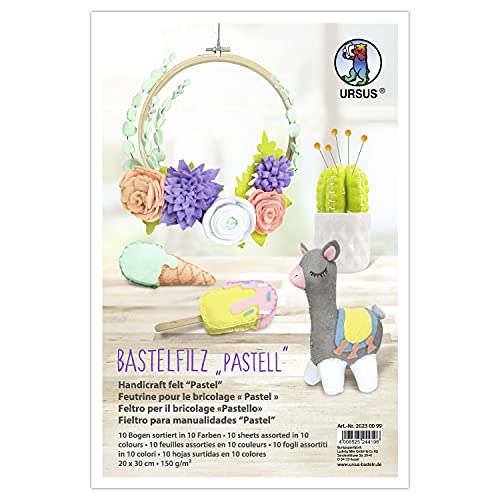 ursus-20230099-bastel-filz-pastell-20-x-30-cm-150-g-qm-10-bogen image 7