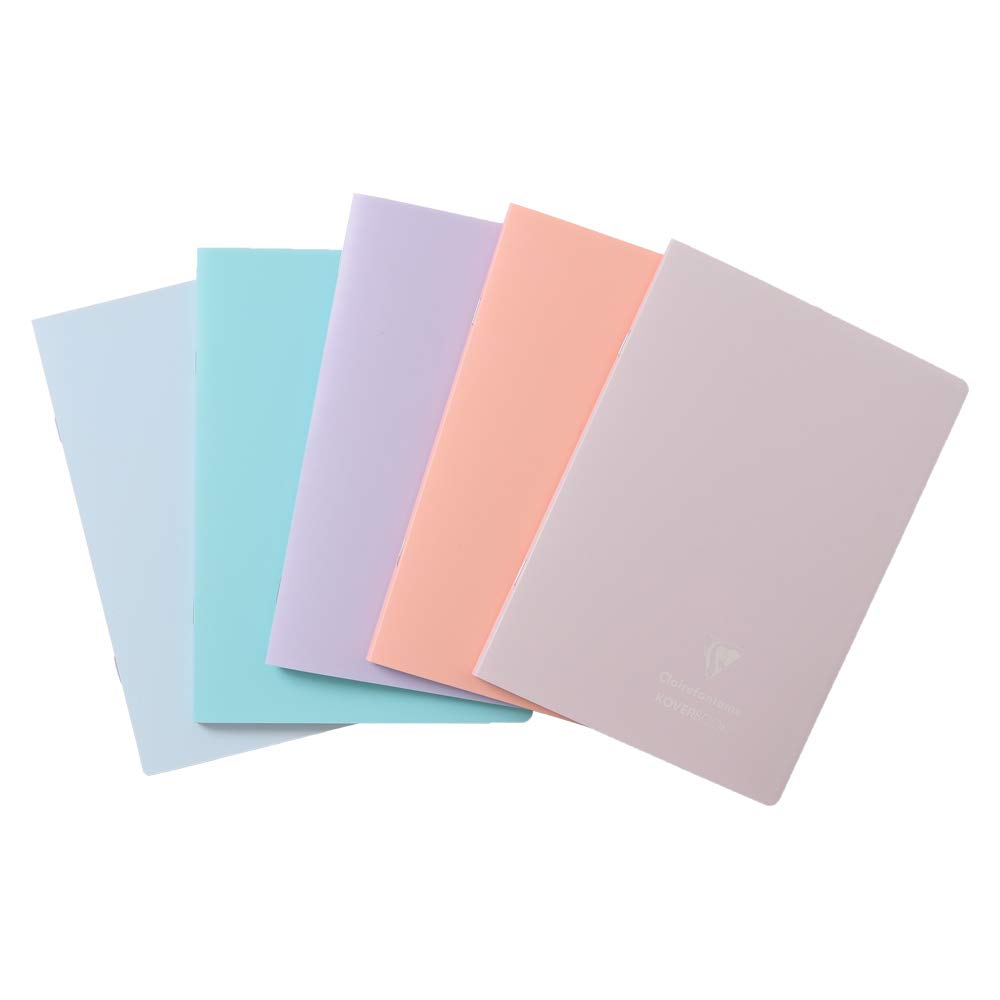 clairefontaine-koverbook-blush-heft-din-a5-48-blatt-liniert-eisblau-korallenrot image 2