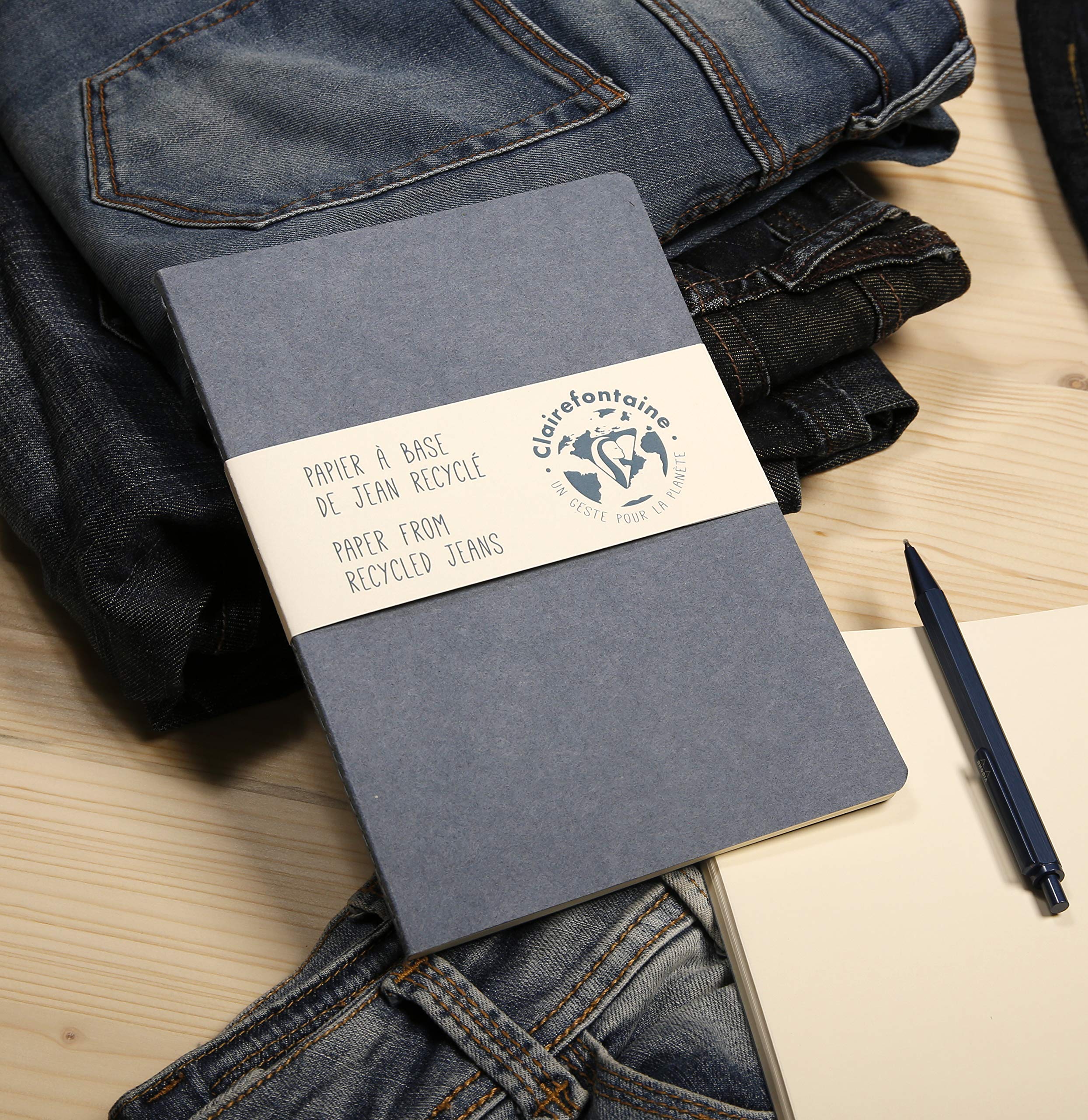 clairefontaine-jeans-cocoa-notizheft-din-a6-liniert-48-blatt-jeans image 5