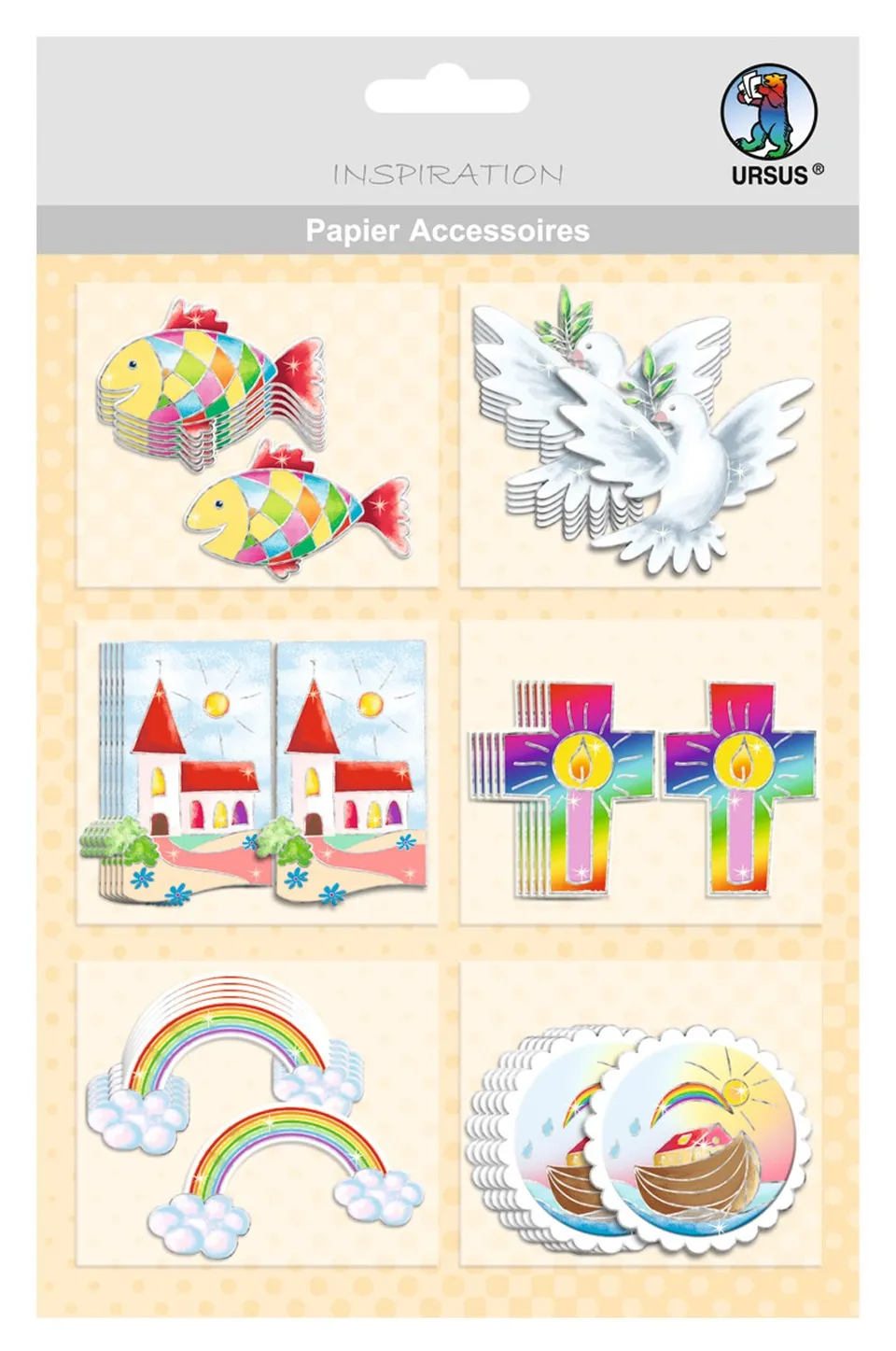 ursus-56500048-papier-accessoires-christliche-symbole-6-motive-einseitig-bedruck image 1