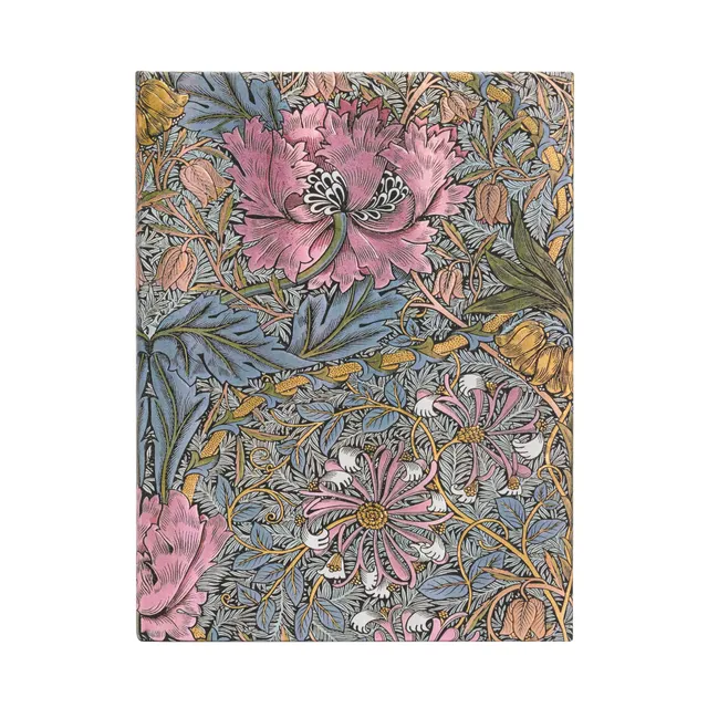 paperblanks-morris-pink-honeysuckle-ultra-hardcover-notizbuch-unliniert-mit-elas image 1