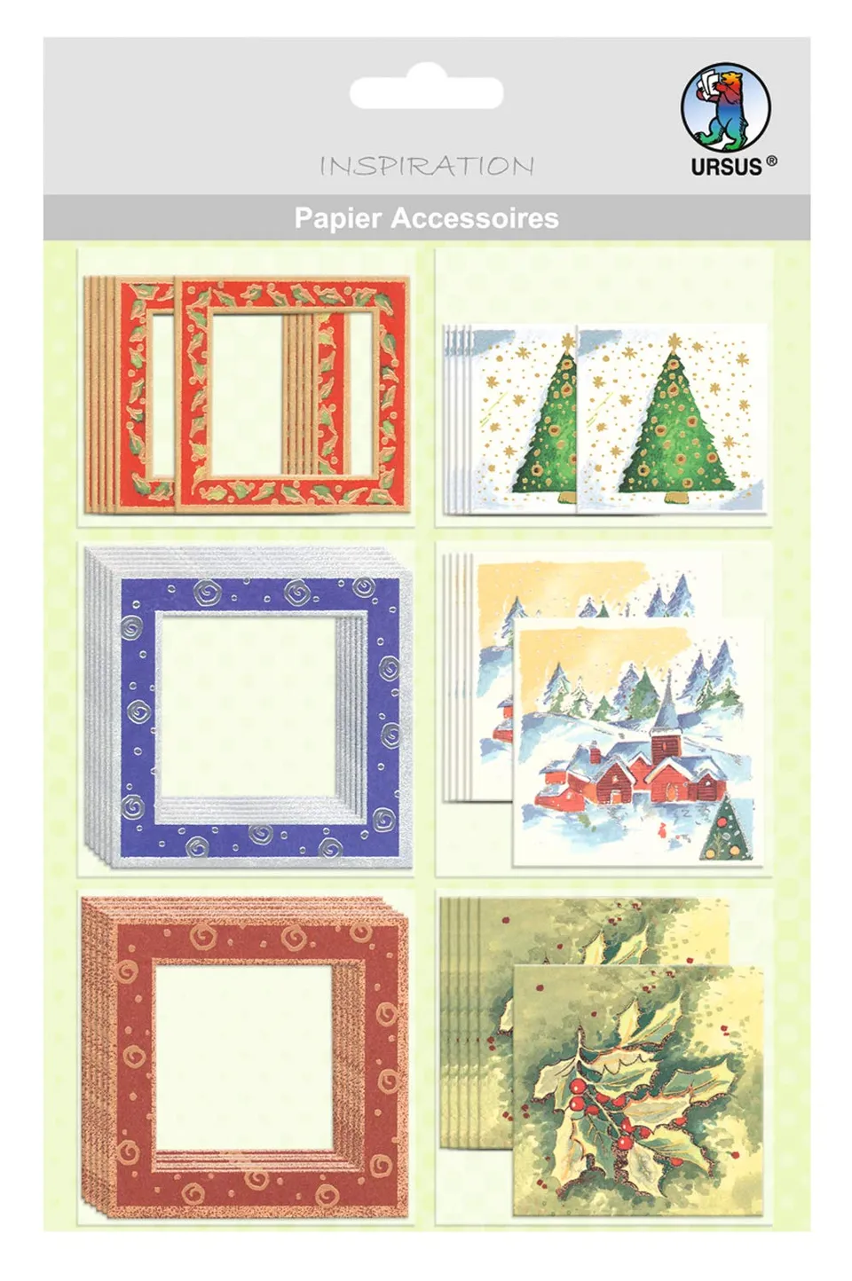 ursus-56500012-papier-accessoires-weihnachtsmotive-36-st-ck-6-motive-einseitig-b image 1