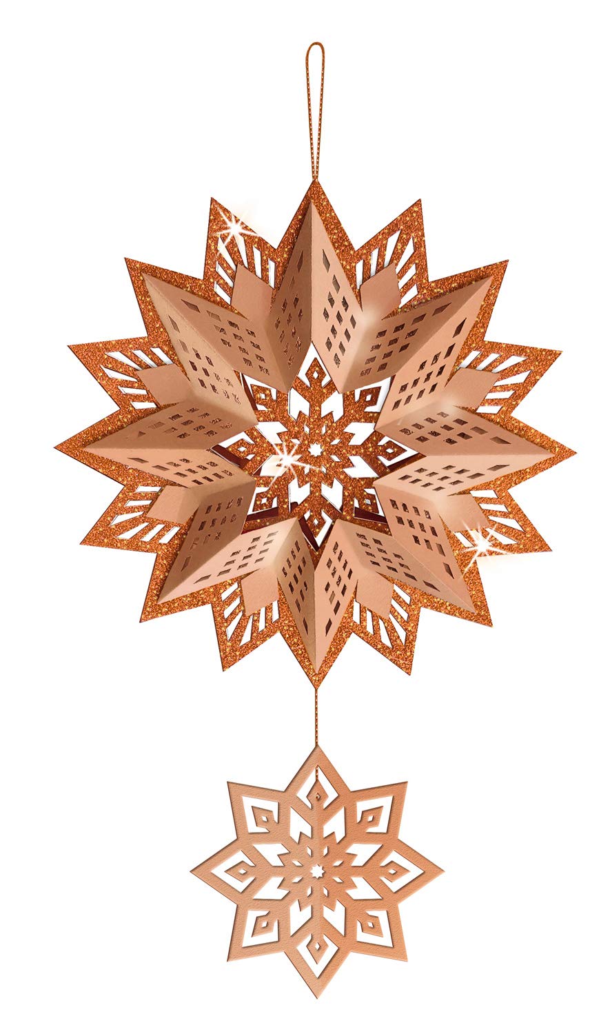 ursus-33760000-glitterstern-3d-estelle-kupfer-material-f-r-3-sterne-mit-anleitun image 4