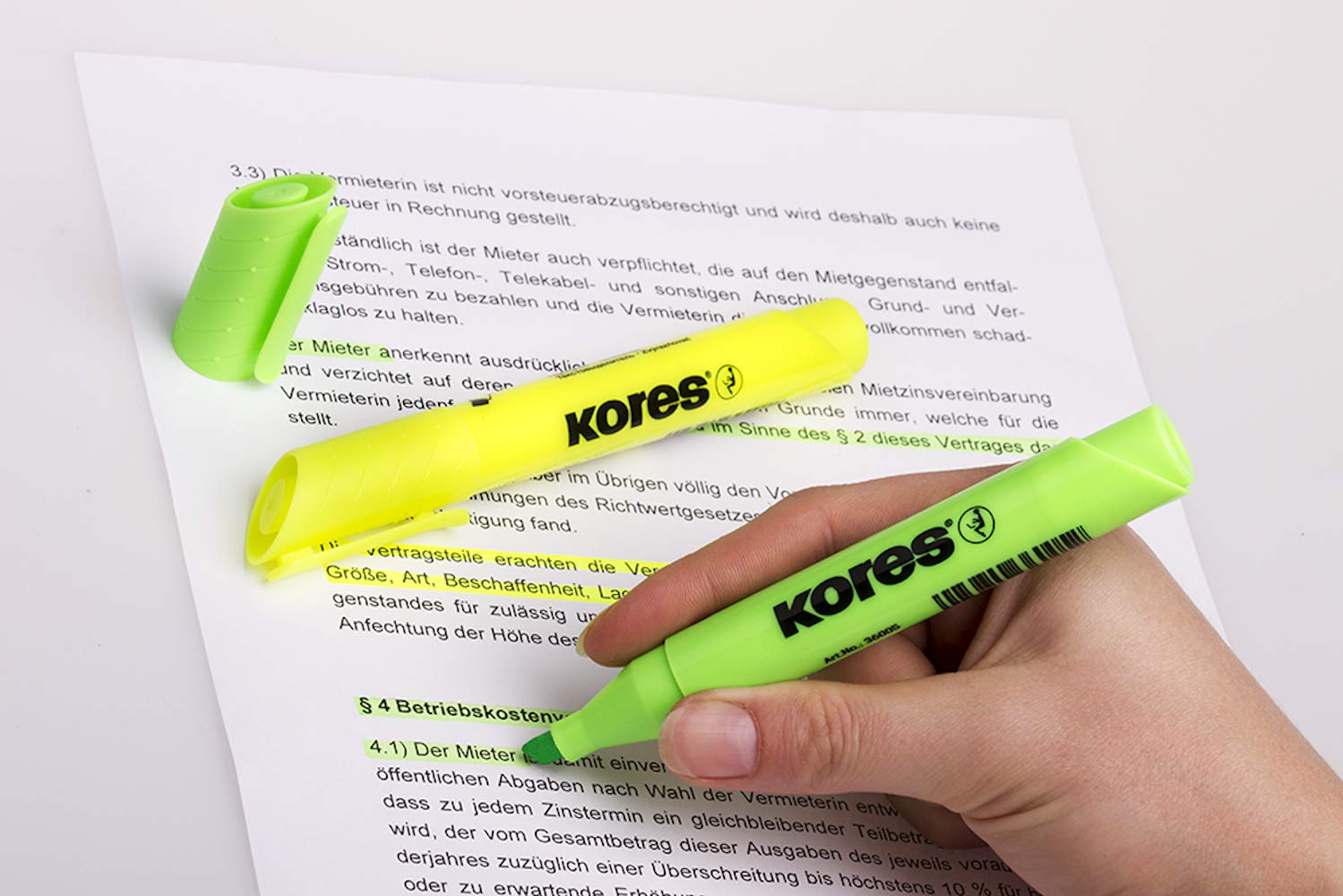 kores-high-liner-plus-textmarker-set-4-farben-keilspitze-wasserbasiert image 4