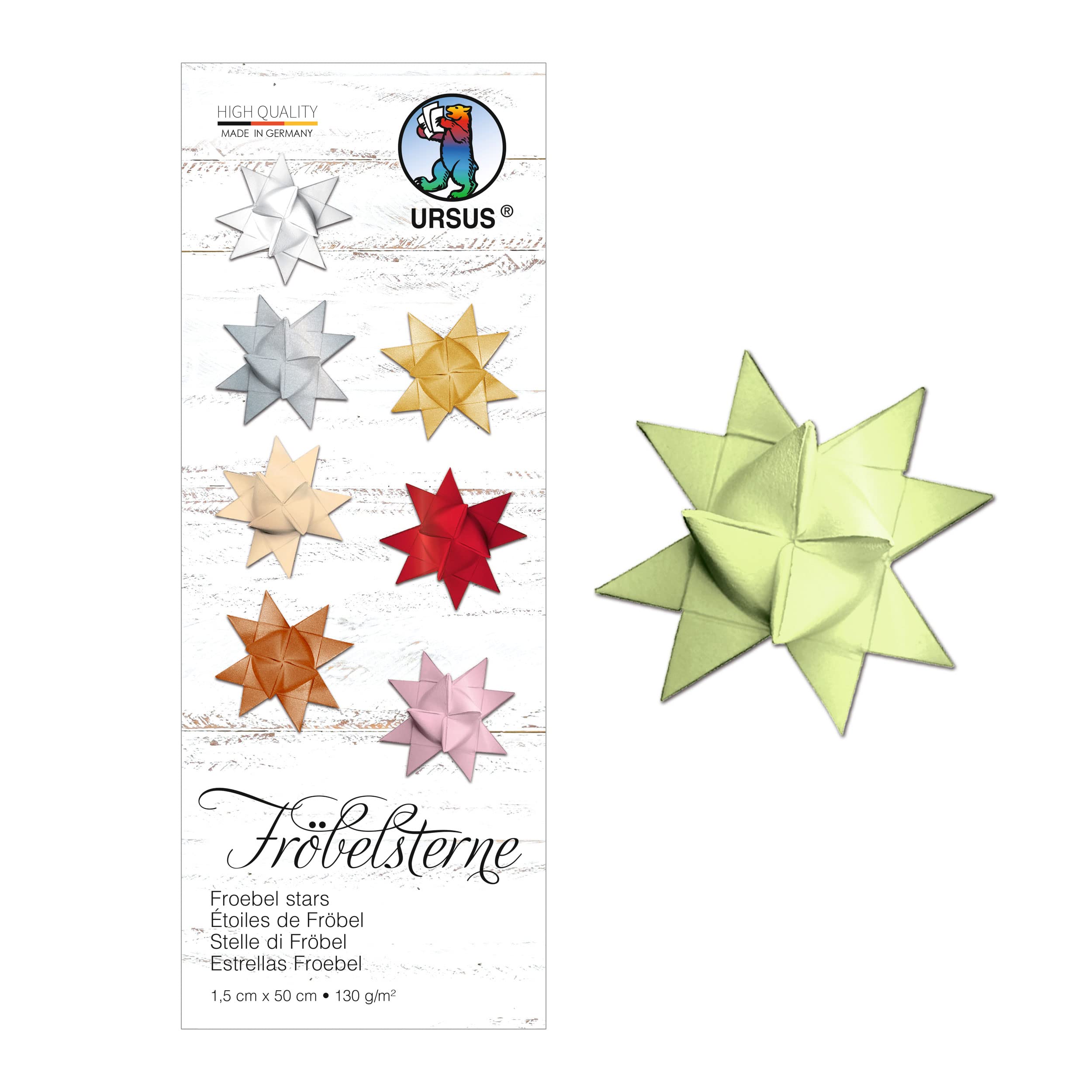 ursus-3210050-papierstreifen-f-r-fr-belsterne-apfelgr-n-1-5-x-50-cm-80-streifen image 1