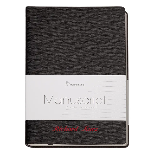 hahnem-hle-finenotes-manuscript-notizbuch-a5-punktiert-100g-m-recyclingleder-sch image 1
