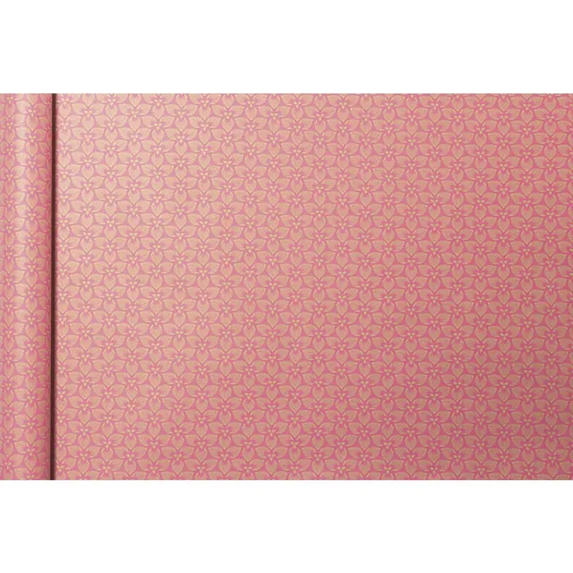clairefontaine-tiny-rolls-geschenkpapier-kraft-blumen-rosa-5m-x-0-35m image 1
