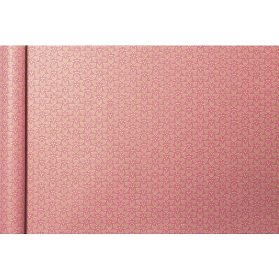 clairefontaine-tiny-rolls-geschenkpapier-kraft-blumen-rosa-5m-x-0-35m image 1