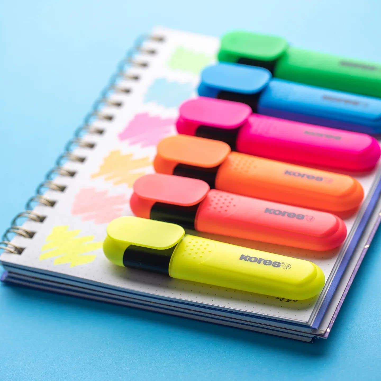 kores-tm36160-bright-liner-textmarker-6er-set-neon-mit-keilspitze image 7