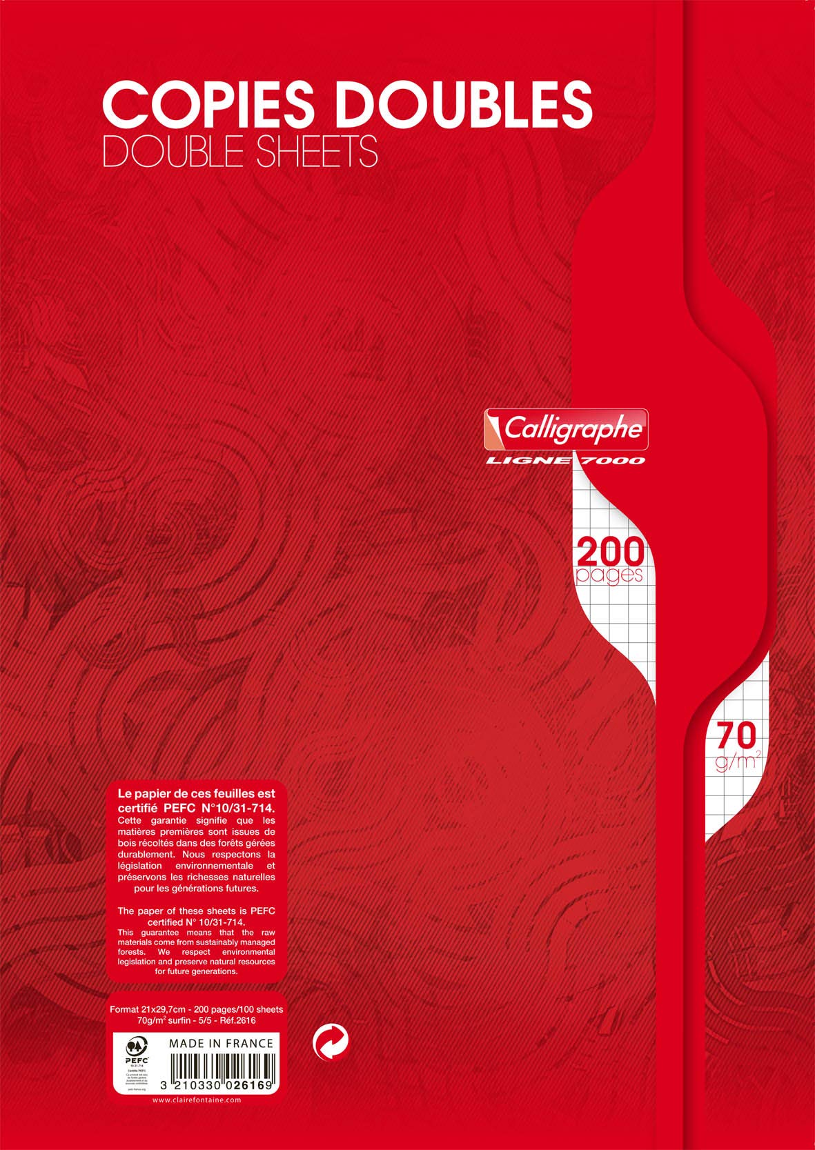 clairefontaine-calligraphe-2616c-klausurb-gen-mappe-a4-kariert-100-blatt-70g image 1