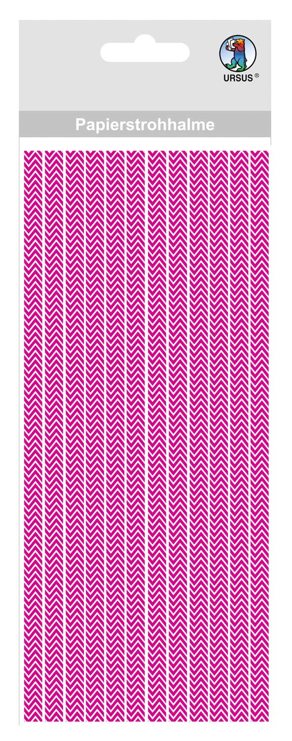 ursus-56750016-papierstrohhalme-mit-chevron-eosin-gr-e-s-24-st-ck image 1