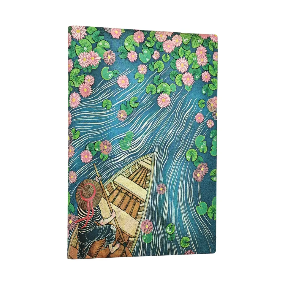paperblanks-lotus-river-living-with-yuko-midi-notizbuch-blanko-softcover-mit-gum image 1