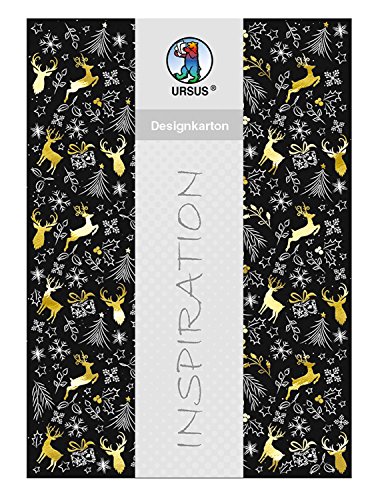 ursus-62404603f-designkarton-christmas-celebration-rentier-din-a4-25-blatt-200-g image 3