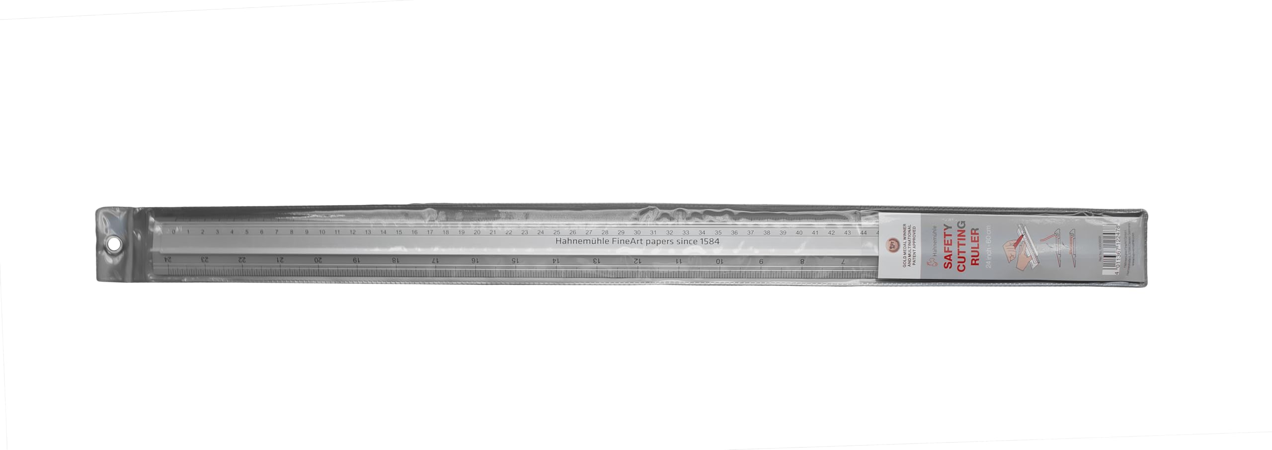 hahnem-hle-sicherheits-schneidelineal-aluminium-60-cm-mit-fingerschutz image 2