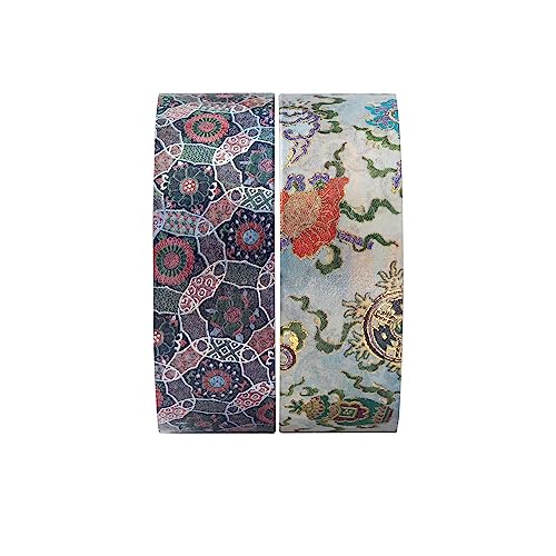 paperblanks-chakra-shankha-washi-tape-mixed-pack-2-rollen-15-mm-x-10-m-mit-metal image 2