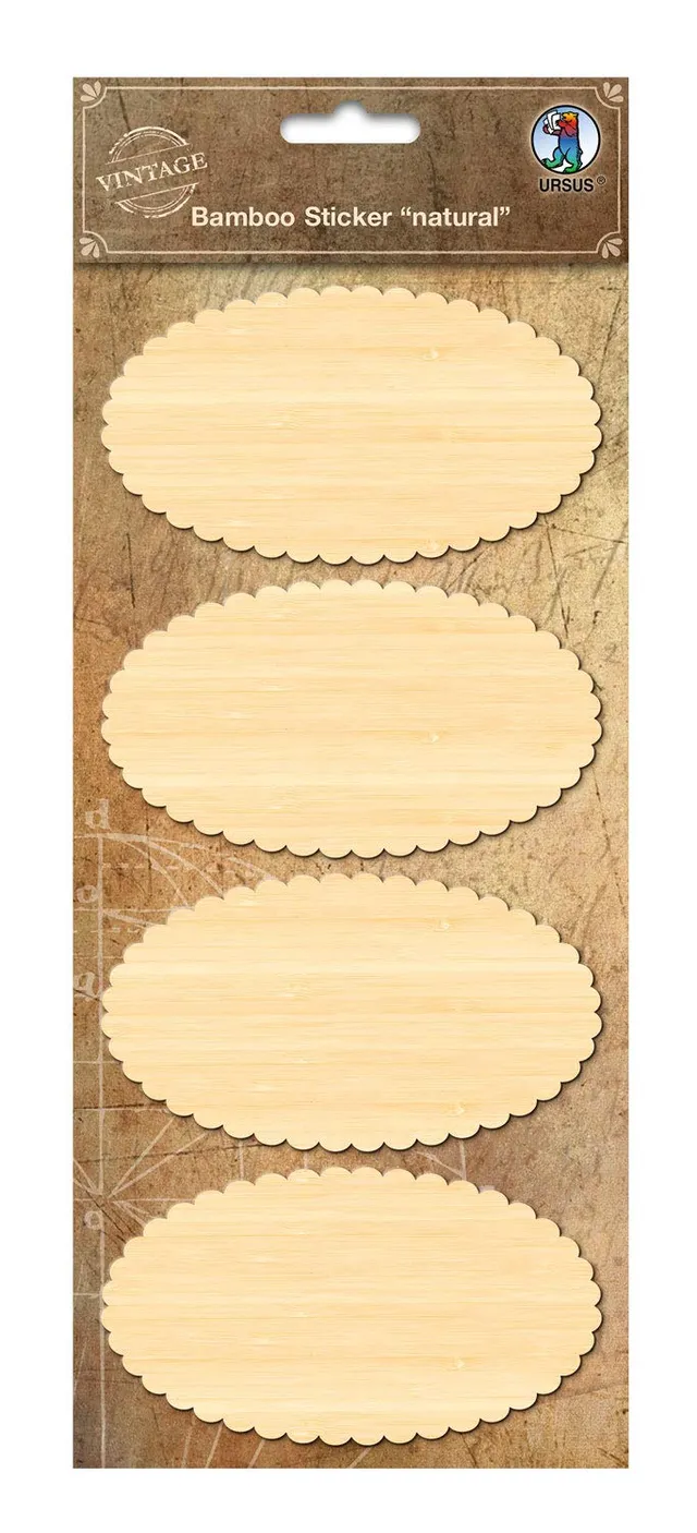 ursus-41030005-bambus-sticker-oval-bogenlinie-natural-selbstklebend image 1