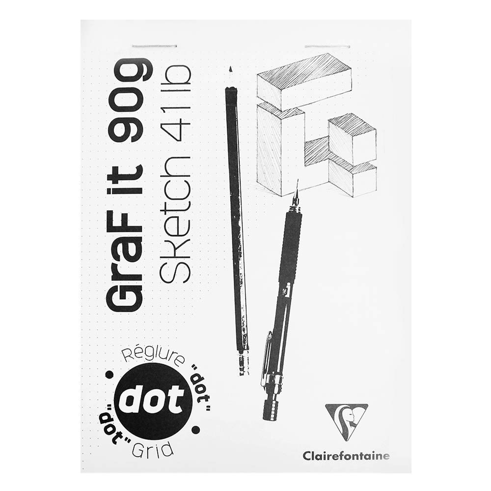 clairefontaine-graf-it-skizzenblock-din-a4-80-blatt-dot-90g-wei image 1