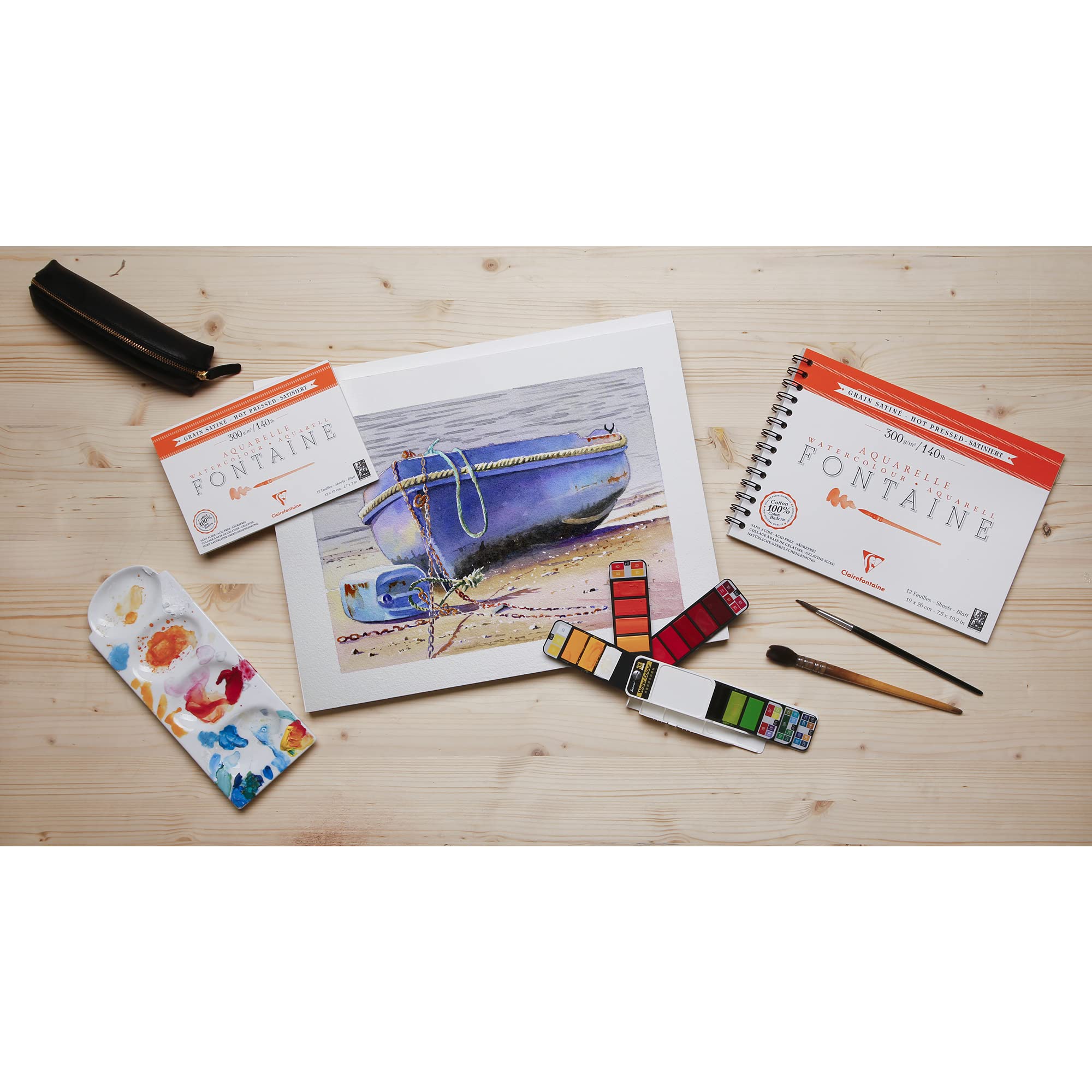 clairefontaine-fontaine-satin-aquarellblock-300g-36-x-51-cm-20-blatt-wei image 2