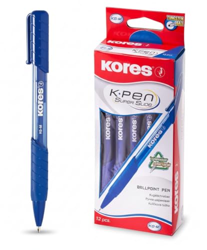kores-k6-37611-druckkugelschreiber-blau-1-mm-12er-pack image 7