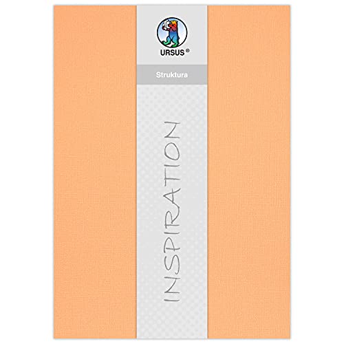 ursus-80010004-bastelkarton-struktura-basic-1-papaya-220-g-qm-23-x-33-cm-5-blatt image 3