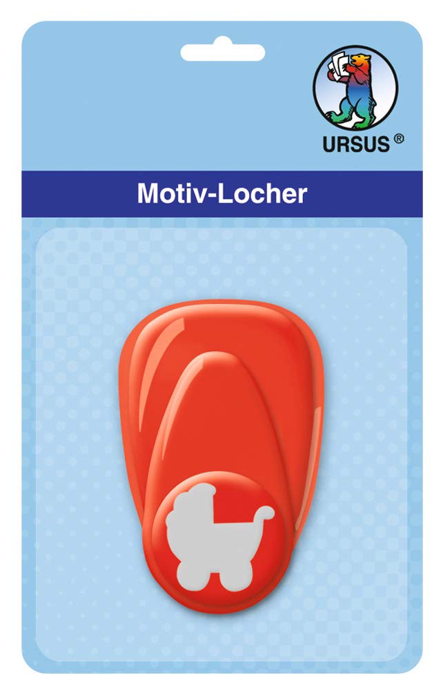 ursus-19470065-motivlocher-mit-hebel-klein-kinderwagen-rot-16-mm image 1