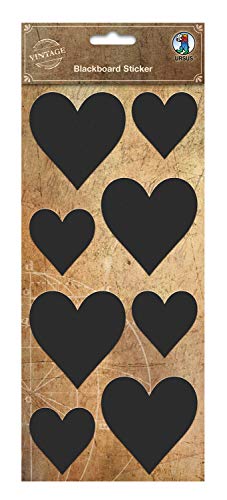 ursus-41010001-blackboard-sticker-herz-matt-schwarz-beschreibbar-2-bogen-12-x-36 image 3