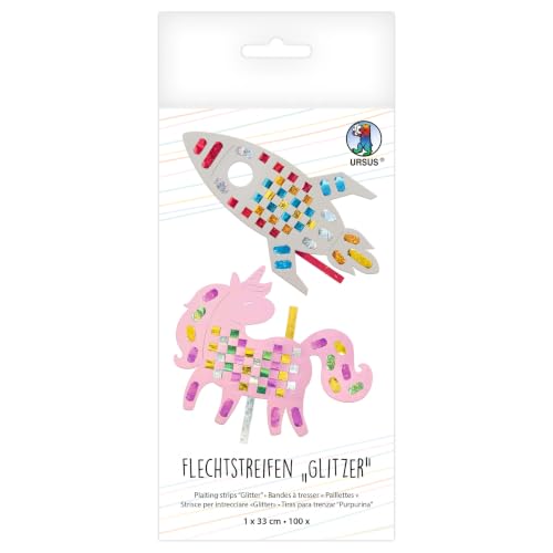 ursus-570-00-99-flechtstreifen-glitzer-hologrammfolie-1x33-cm-100-streifen-selbs image 4