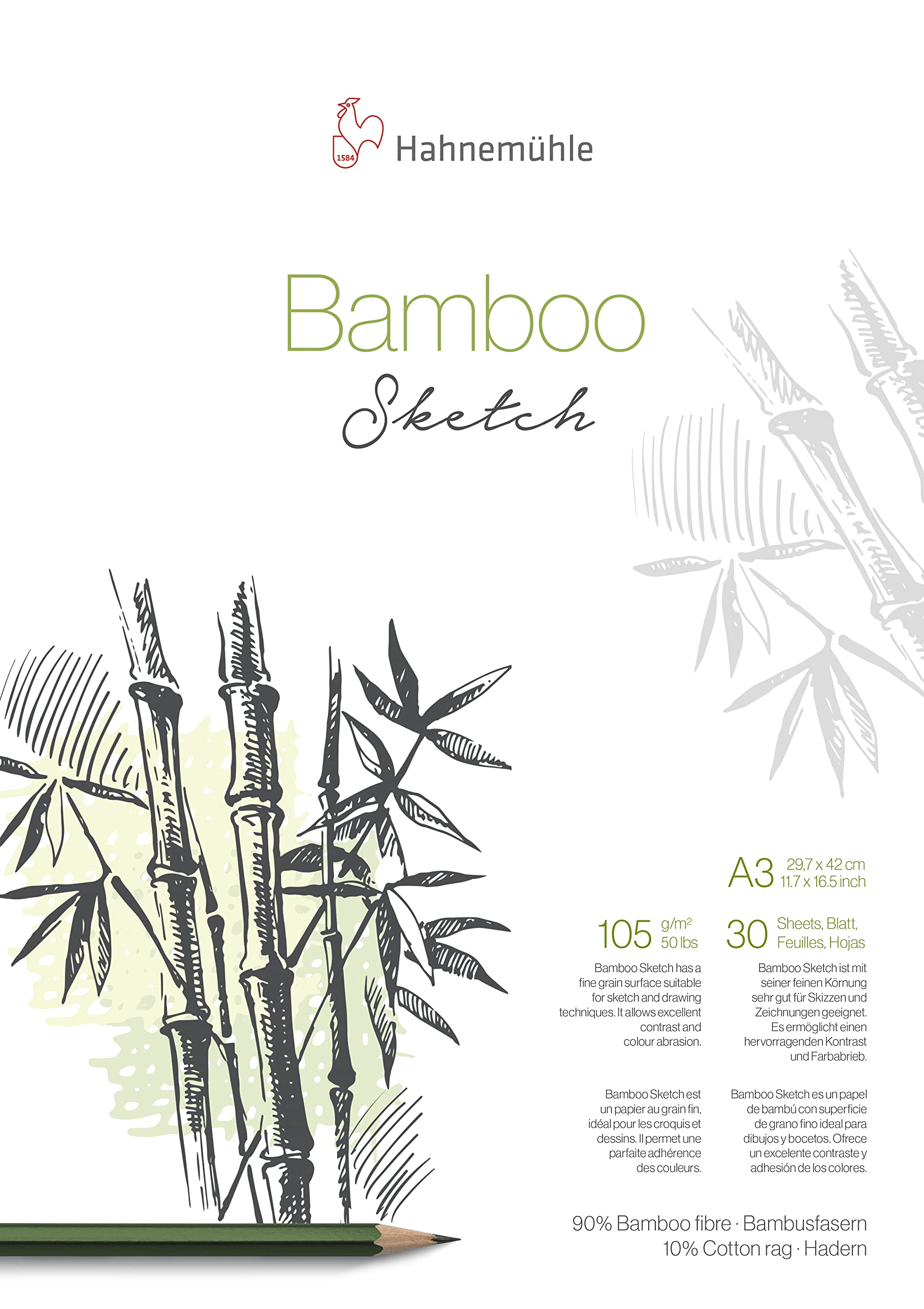 hahnem-hle-bamboo-skizzenblock-105-g-m-din-a5-30-blatt image 4