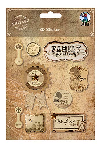 ursus-40540002-3d-sticker-family-vintage-selbstklebend image 2