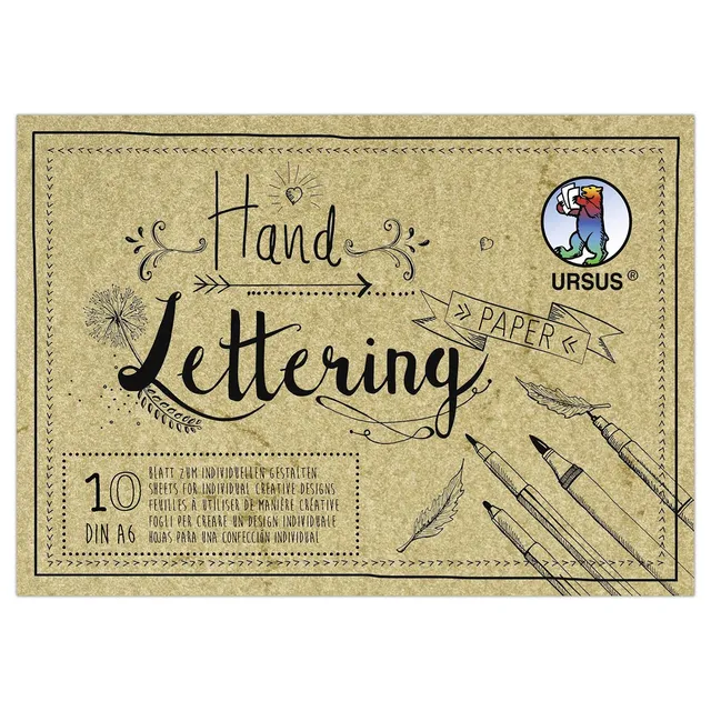 ursus-24936410-handlettering-paper-elefantenhaut-chamois-din-a6-10-blatt-190-g-q image 1